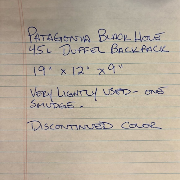 Patagonia Black Hole 45L duffel backpack - Picture 9 of 9